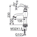 တစ်ခုတည်းသော Single-Lever Cerroom insin faucet အသစ်